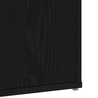Schuhschrank 60 x 35 x 70 cm Holzwerkstoff Schwarz Eichen-Optik