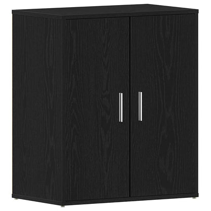 Schuhschrank 60 x 35 x 70 cm Holzwerkstoff Schwarz Eichen-Optik