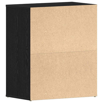 Schuhschrank 60 x 35 x 70 cm Holzwerkstoff Schwarz Eichen-Optik
