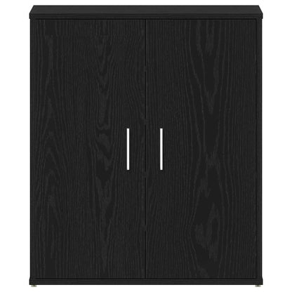 Schuhschrank 60 x 35 x 70 cm Holzwerkstoff Schwarz Eichen-Optik