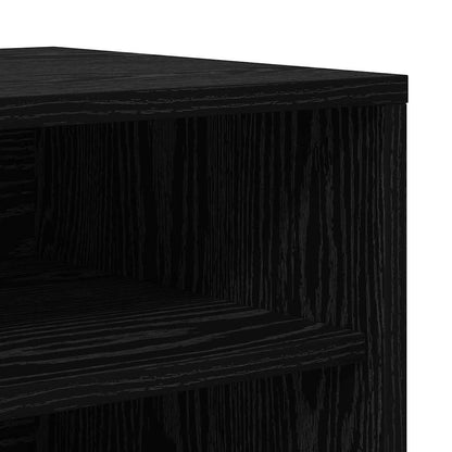 Schuhschrank 60 x 35 x 70 cm Holzwerkstoff Schwarz Eichen-Optik