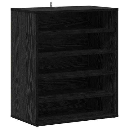 Schuhschrank 60 x 35 x 70 cm Holzwerkstoff Schwarz Eichen-Optik
