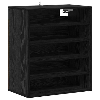 Schuhschrank 60 x 35 x 70 cm Holzwerkstoff Schwarz Eichen-Optik