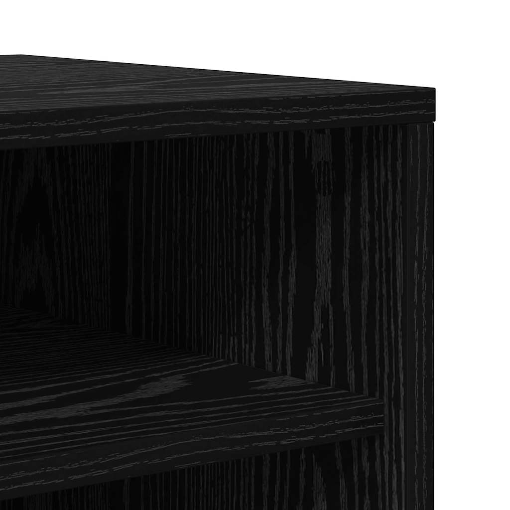Schuhschrank 60 x 35 x 92 cm Holzwerkstoff Schwarz Eichen-Optik