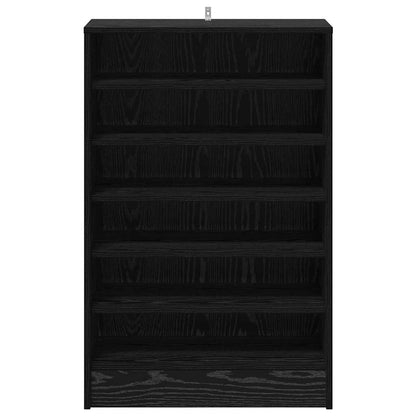 Schuhschrank 60 x 35 x 92 cm Holzwerkstoff Schwarz Eichen-Optik