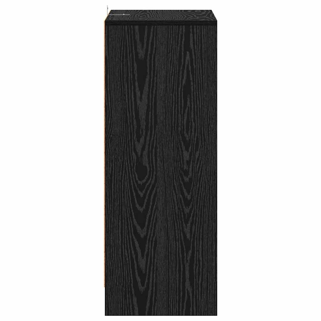 Schuhschrank 60 x 35 x 92 cm Holzwerkstoff Schwarz Eichen-Optik