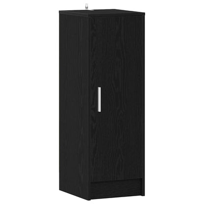 Schuhschrank 32 x 35 x 92 cm Holzwerkstoff Schwarz Eichen-Optik