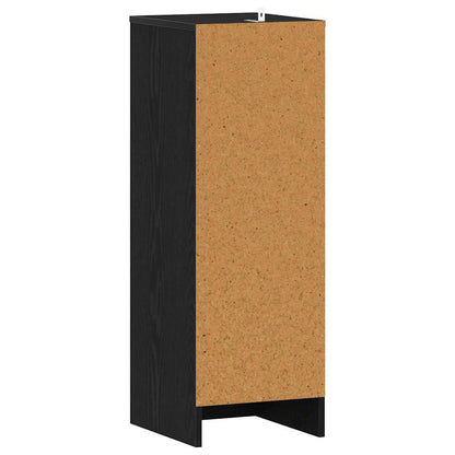 Schuhschrank 32 x 35 x 92 cm Holzwerkstoff Schwarz Eichen-Optik