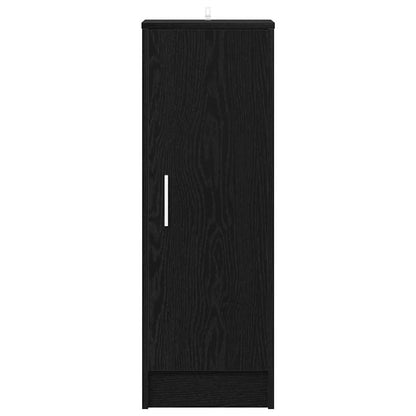 Schuhschrank 32 x 35 x 92 cm Holzwerkstoff Schwarz Eichen-Optik