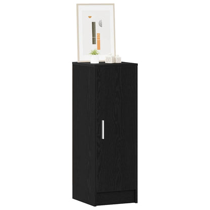 Schuhschrank 32 x 35 x 92 cm Holzwerkstoff Schwarz Eichen-Optik