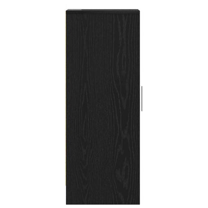 Schuhschrank 32 x 35 x 92 cm Holzwerkstoff Schwarz Eichen-Optik