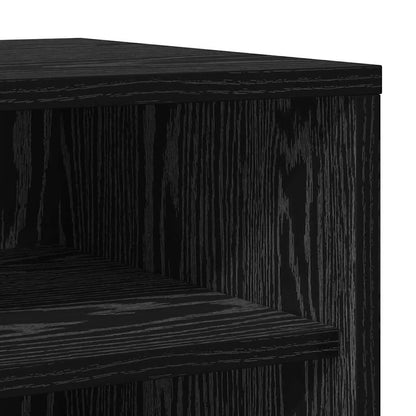 Schuhschrank 32 x 35 x 70 cm Holzwerkstoff Schwarz Eichen-Optik