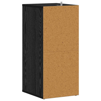Schuhschrank 32 x 35 x 70 cm Holzwerkstoff Schwarz Eichen-Optik
