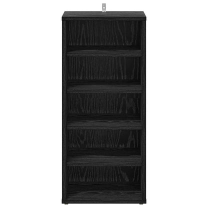 Schuhschrank 32 x 35 x 70 cm Holzwerkstoff Schwarz Eichen-Optik