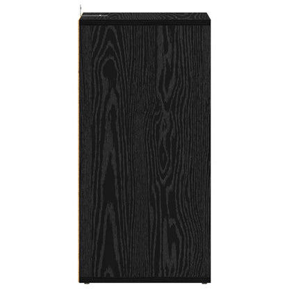 Schuhschrank 32 x 35 x 70 cm Holzwerkstoff Schwarz Eichen-Optik