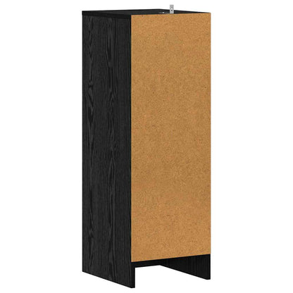 Schuhschrank 32 x 35 x 90 cm Holzwerkstoff Schwarz Eichen-Optik