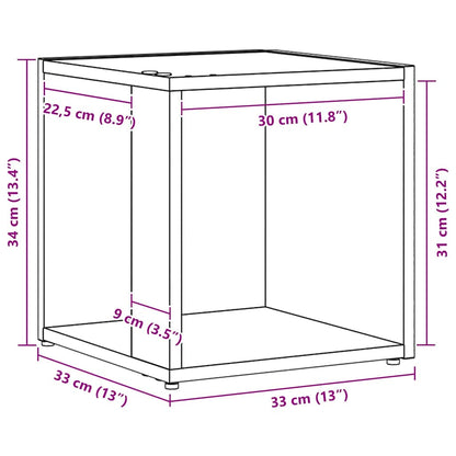 Eckregale 33 x 33 x 34,5 cm Holzwerkstoff Schwarz Eichen-Optik