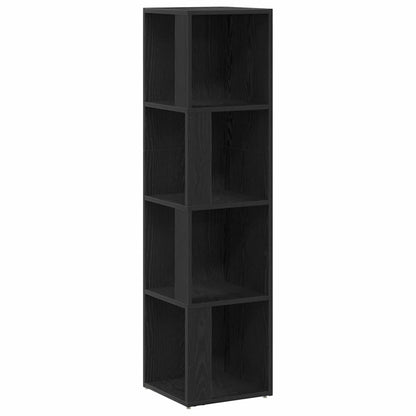 Eckregale 33 x 33 x 132 cm Holzwerkstoff Schwarz Eichen-Optik