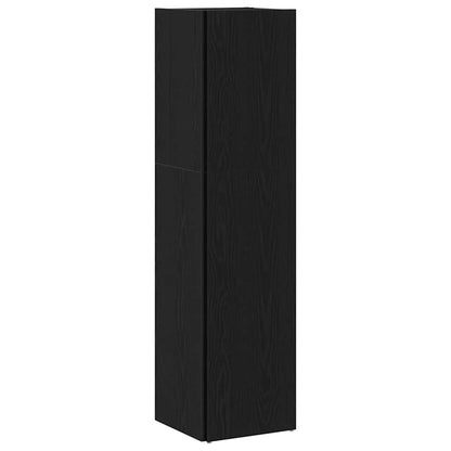 Eckregale 33 x 33 x 132 cm Holzwerkstoff Schwarz Eichen-Optik