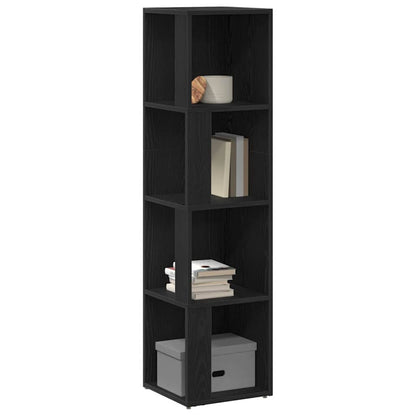 Eckregale 33 x 33 x 132 cm Holzwerkstoff Schwarz Eichen-Optik