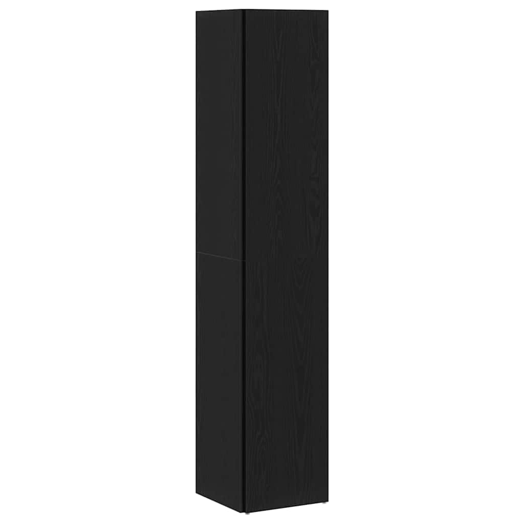 Eckregale 33 x 33 x 165 cm Holzwerkstoff Schwarz Eichen-Optik