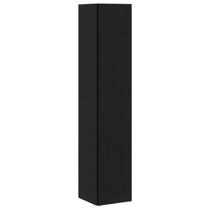 Eckregale 33 x 33 x 165 cm Holzwerkstoff Schwarz Eichen-Optik