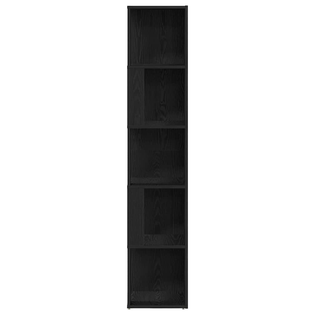 Eckregale 33 x 33 x 165 cm Holzwerkstoff Schwarz Eichen-Optik