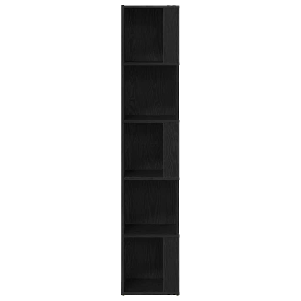 Eckregale 33 x 33 x 165 cm Holzwerkstoff Schwarz Eichen-Optik