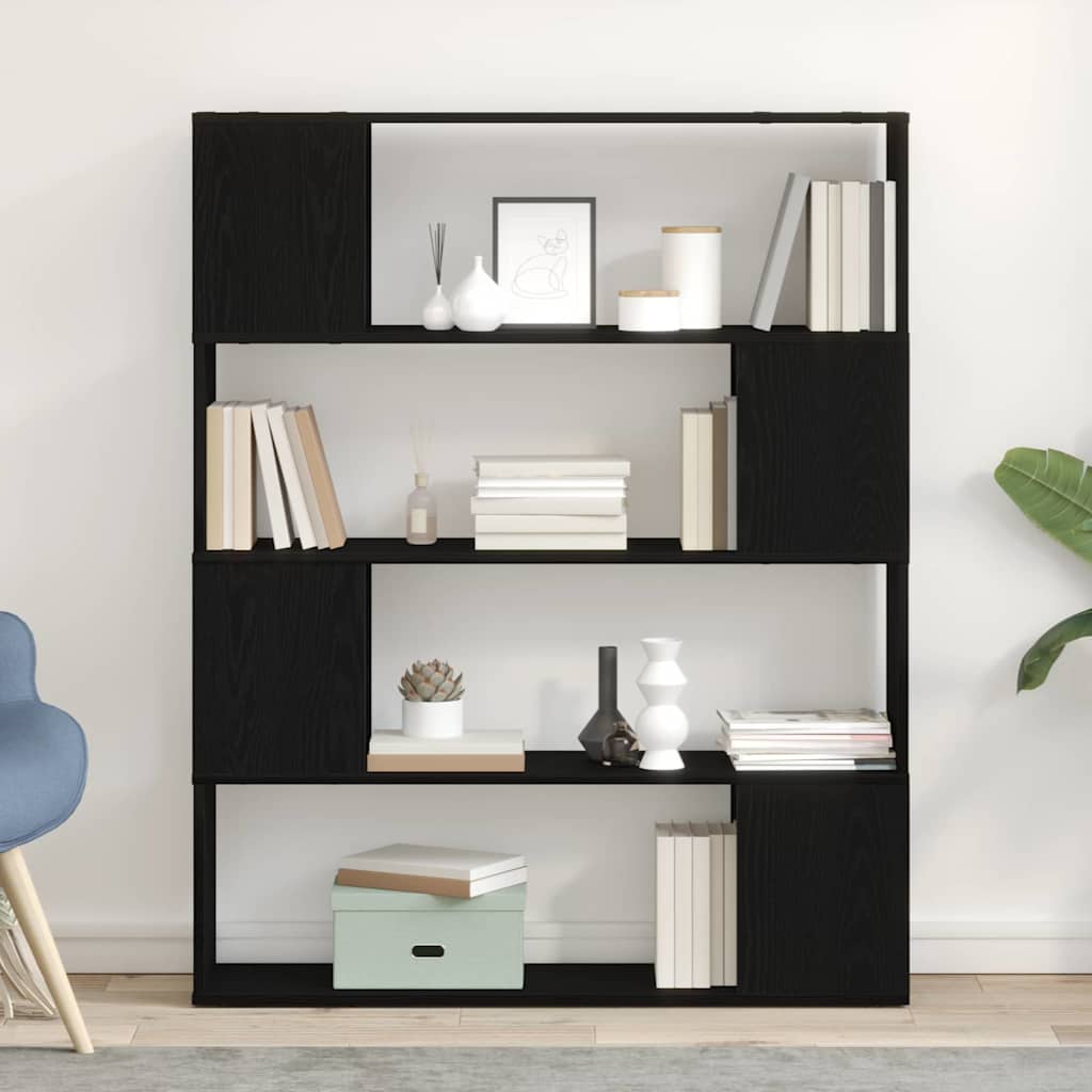 TV-Schrankset 100 x 24 x 124,5 cm Schwarz Eichen-Optik