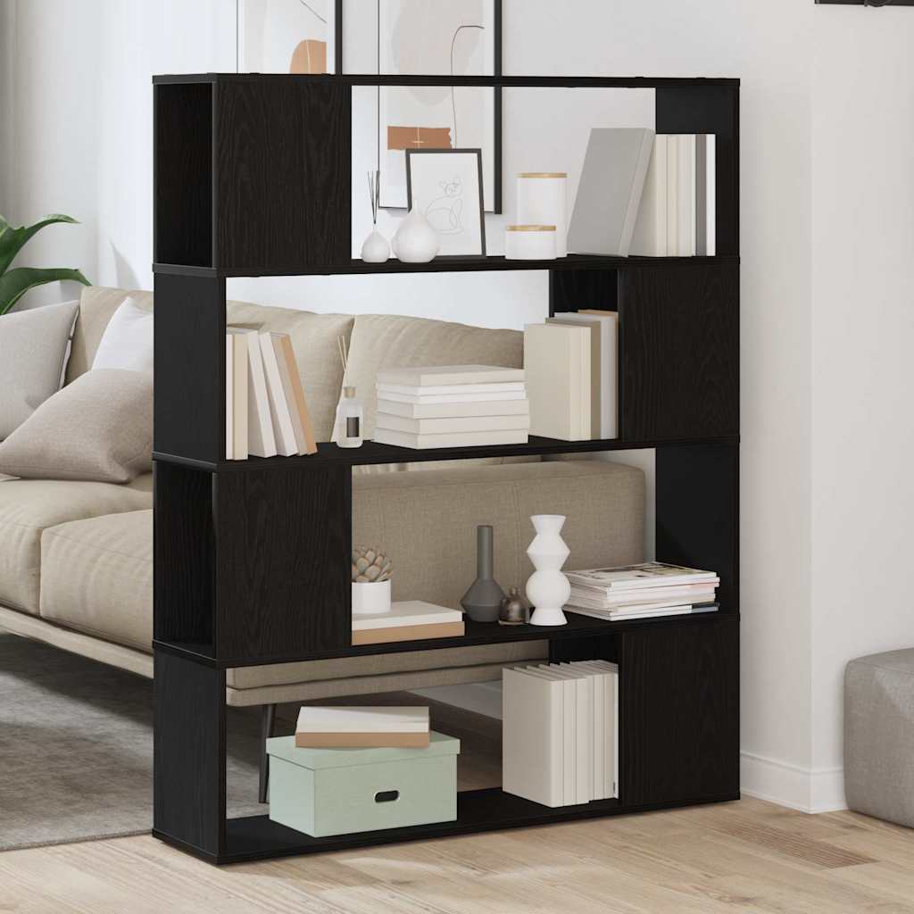TV-Schrankset 100 x 24 x 124,5 cm Schwarz Eichen-Optik