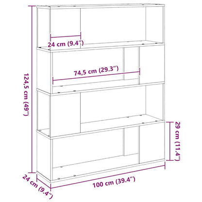 TV-Schrankset 100 x 24 x 124,5 cm Schwarz Eichen-Optik