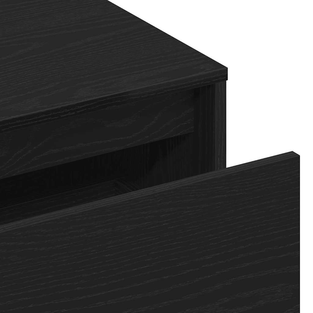 Flurbank Schwarz Eichen-Optik 80 x 40 x 45 cm Holzwerkstoff