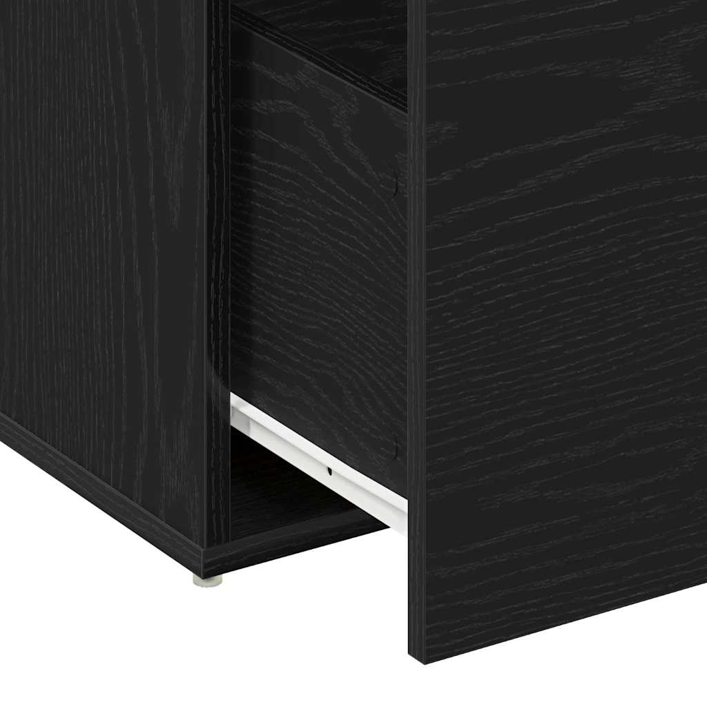 Flurbank Schwarz Eichen-Optik 80 x 40 x 45 cm Holzwerkstoff