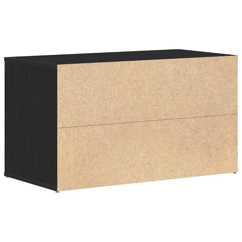 Flurbank Schwarz Eichen-Optik 80 x 40 x 45 cm Holzwerkstoff