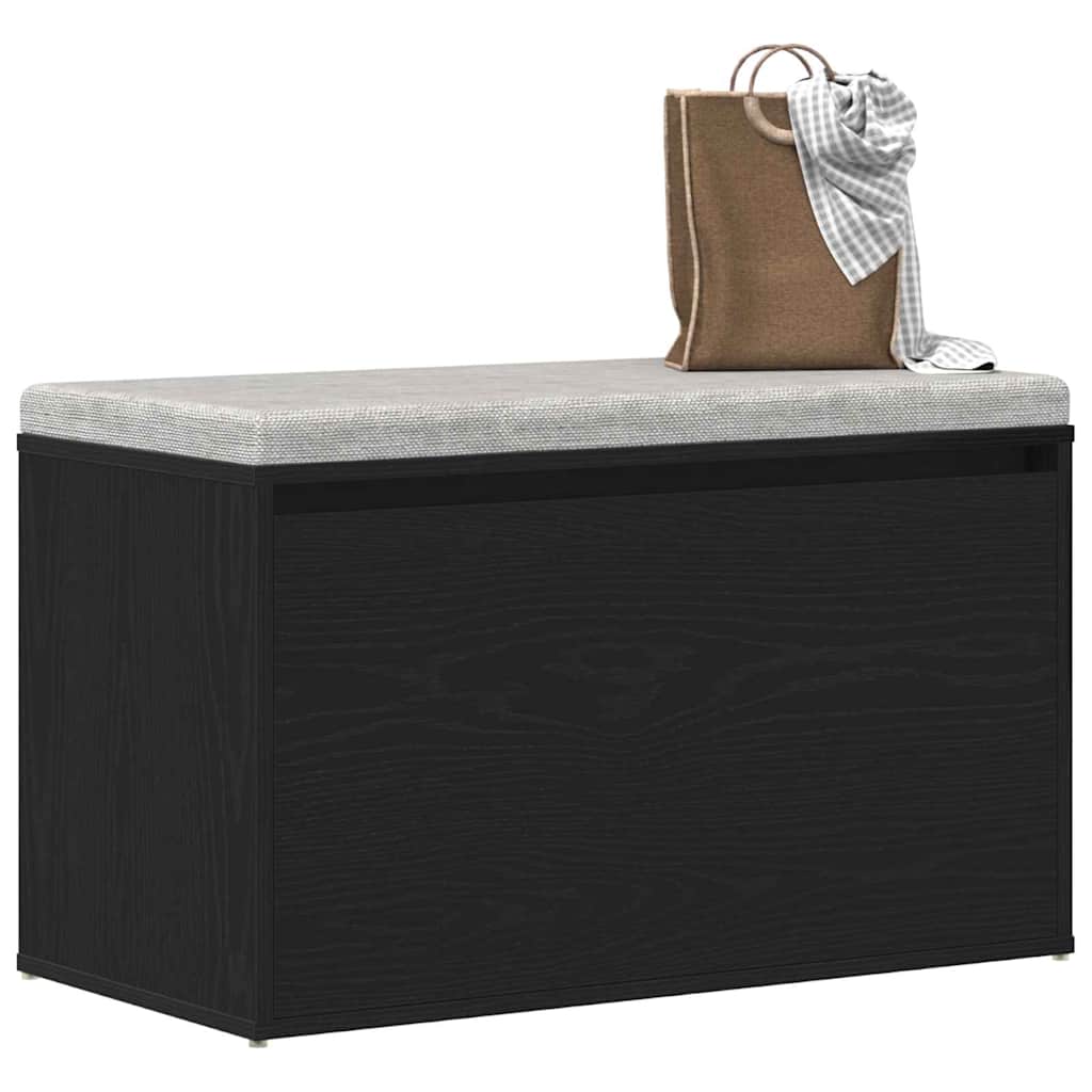 Flurbank Schwarz Eichen-Optik 80 x 40 x 45 cm Holzwerkstoff