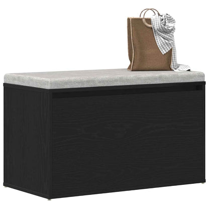 Flurbank Schwarz Eichen-Optik 80 x 40 x 45 cm Holzwerkstoff