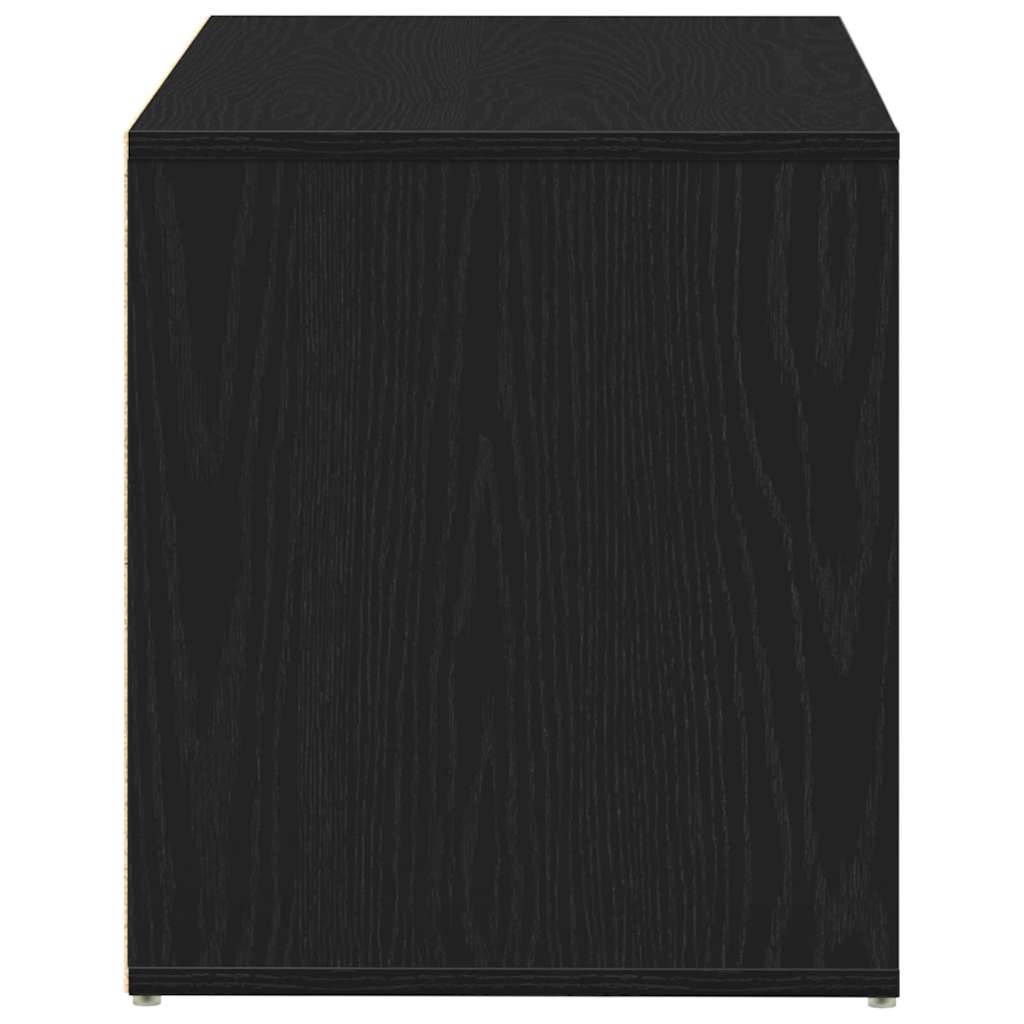 Flurbank Schwarz Eichen-Optik 80 x 40 x 45 cm Holzwerkstoff