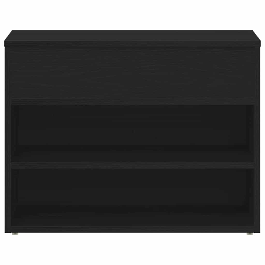 Schuhbank 60 x 30 x 45 cm Holzwerkstoff Schwarz Eichen-Optik
