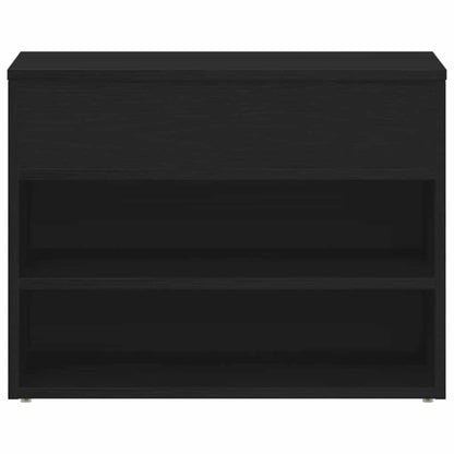 Schuhbank 60 x 30 x 45 cm Holzwerkstoff Schwarz Eichen-Optik