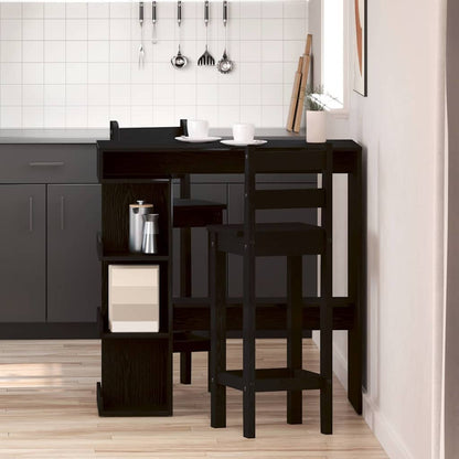 Bartisch 100 x 48 x 101,5 cm Holzwerkstoff Schwarz Eichen-Optik