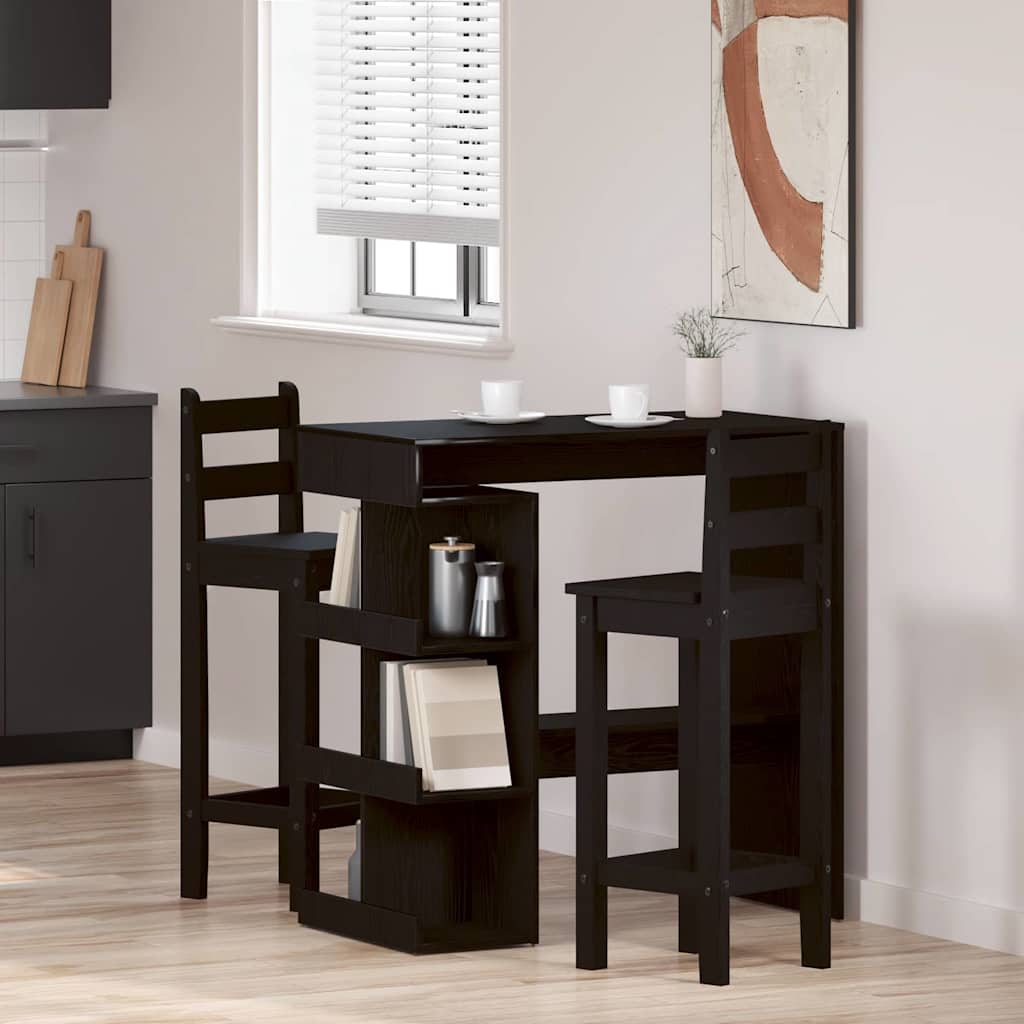 Bartisch 100 x 48 x 101,5 cm Holzwerkstoff Schwarz Eichen-Optik