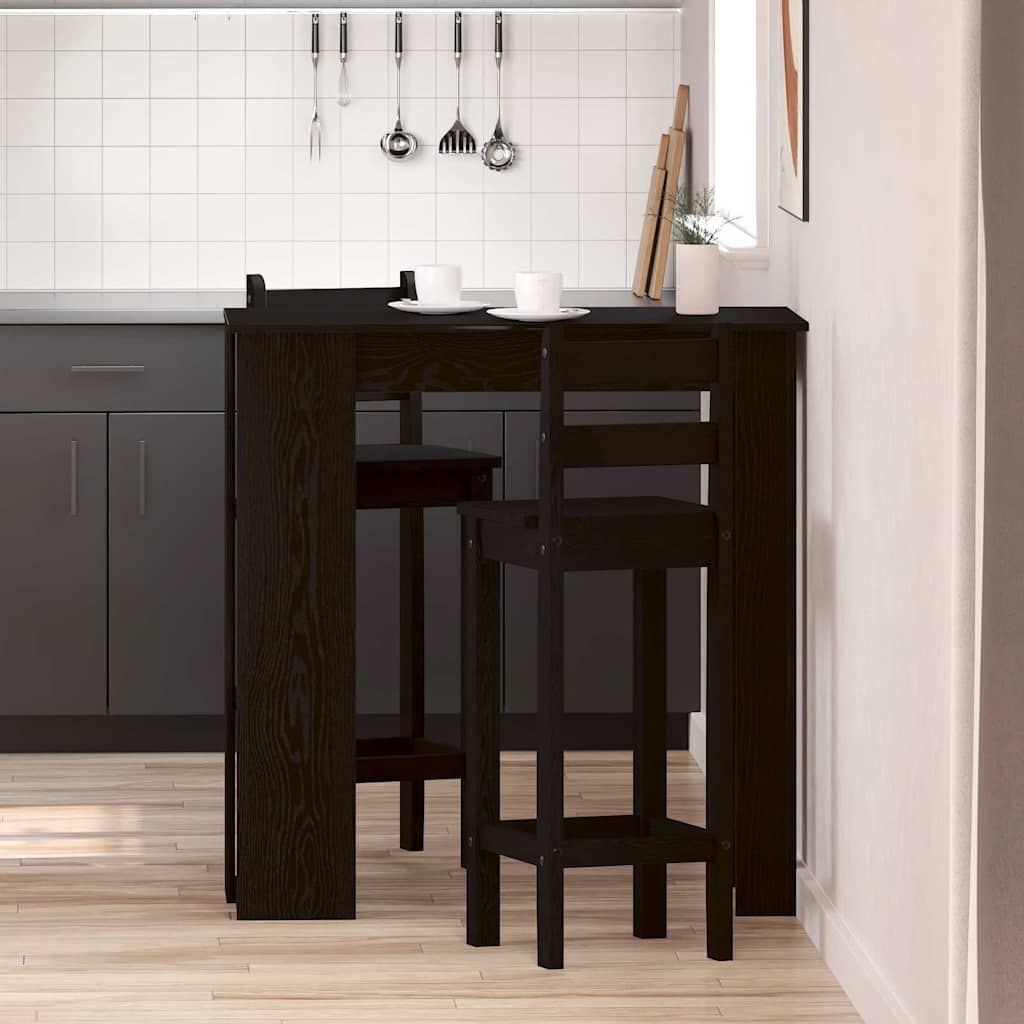 Bartisch 102 x 50 x 103,5 cm Holzwerkstoff Schwarz Eichen-Optik