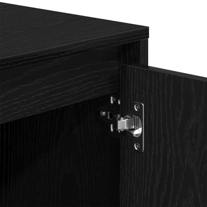 TV-Schränk 102 x 37,5 x 52,5 cm Schwarz Eichen-Optik