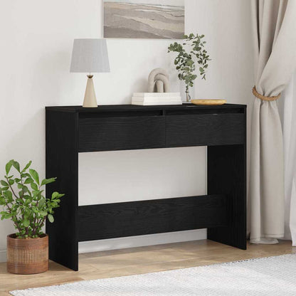 Konsolentisch Schwarz Eichen-Optik 100 x 35 x 76,5 cm