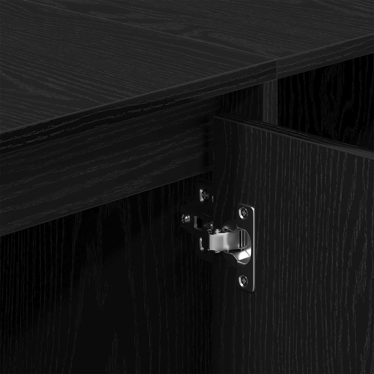 TV-Schränk 130 x 35 x 50 cm Schwarz Eichen-Optik Holzwerkstoff