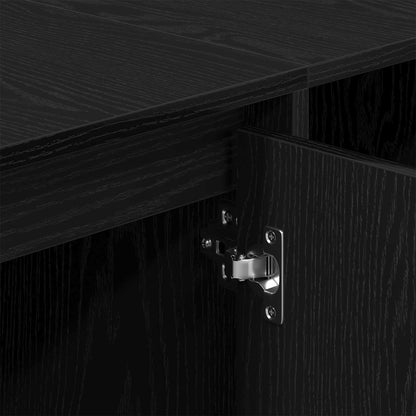 TV-Schränk 130 x 35 x 50 cm Schwarz Eichen-Optik Holzwerkstoff