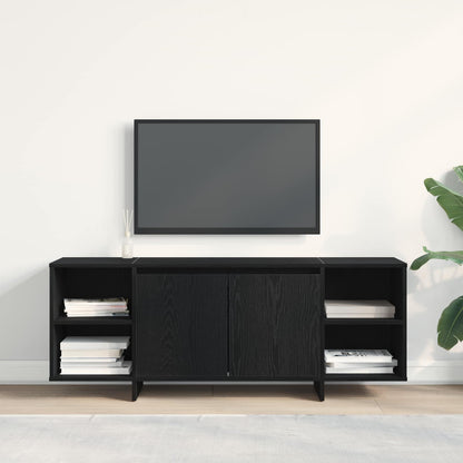 TV-Schränk 130 x 35 x 50 cm Schwarz Eichen-Optik Holzwerkstoff