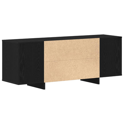 TV-Schränk 130 x 35 x 50 cm Schwarz Eichen-Optik Holzwerkstoff