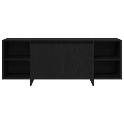 TV-Schränk 130 x 35 x 50 cm Schwarz Eichen-Optik Holzwerkstoff