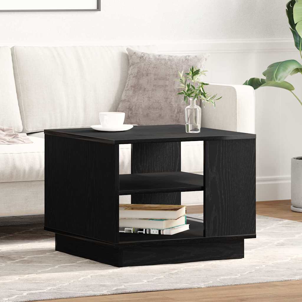 Couchtisch Schwarz Eichen-Optik 55 x 55 x 42 cm Holzwerkstoff